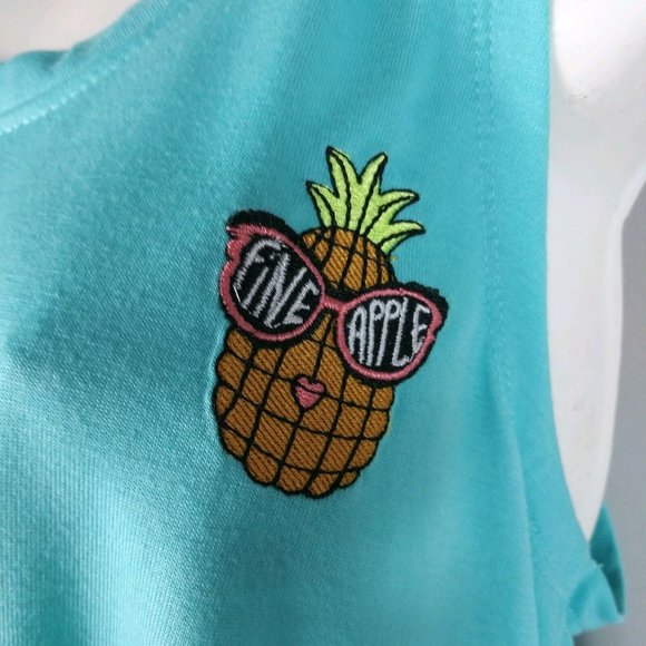 Joe Boxer Pineapple Tank Top Junior's Size Medium - Picture 4 of 6